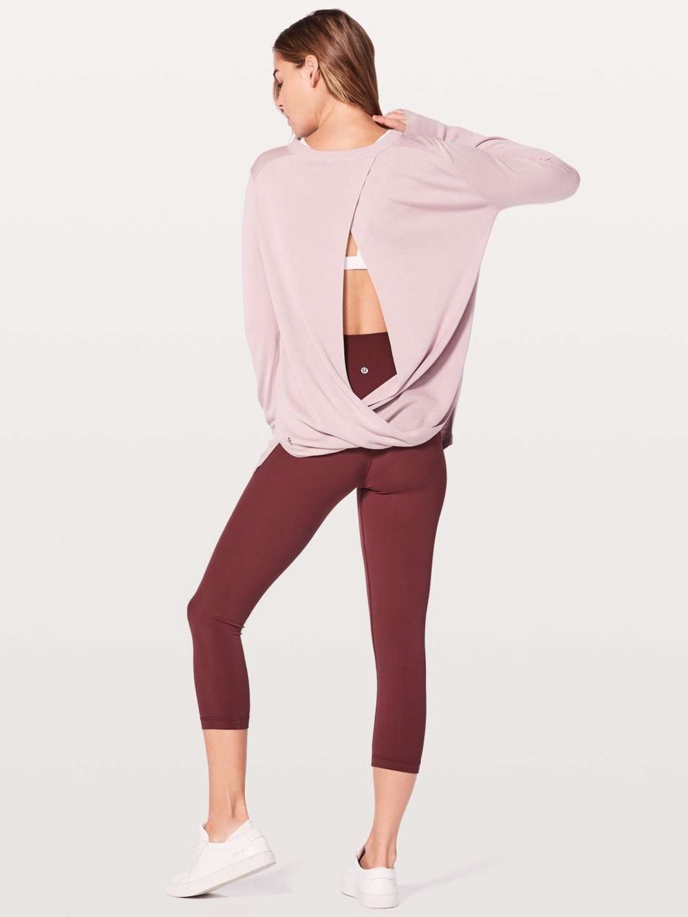 Lululemon Bring It Backbend Sweater in Porcelain Pink Size 8/10